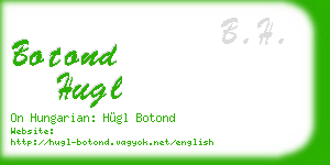 botond hugl business card